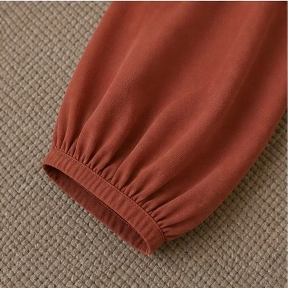 Rust Button Blouse - Picture 5 of 6